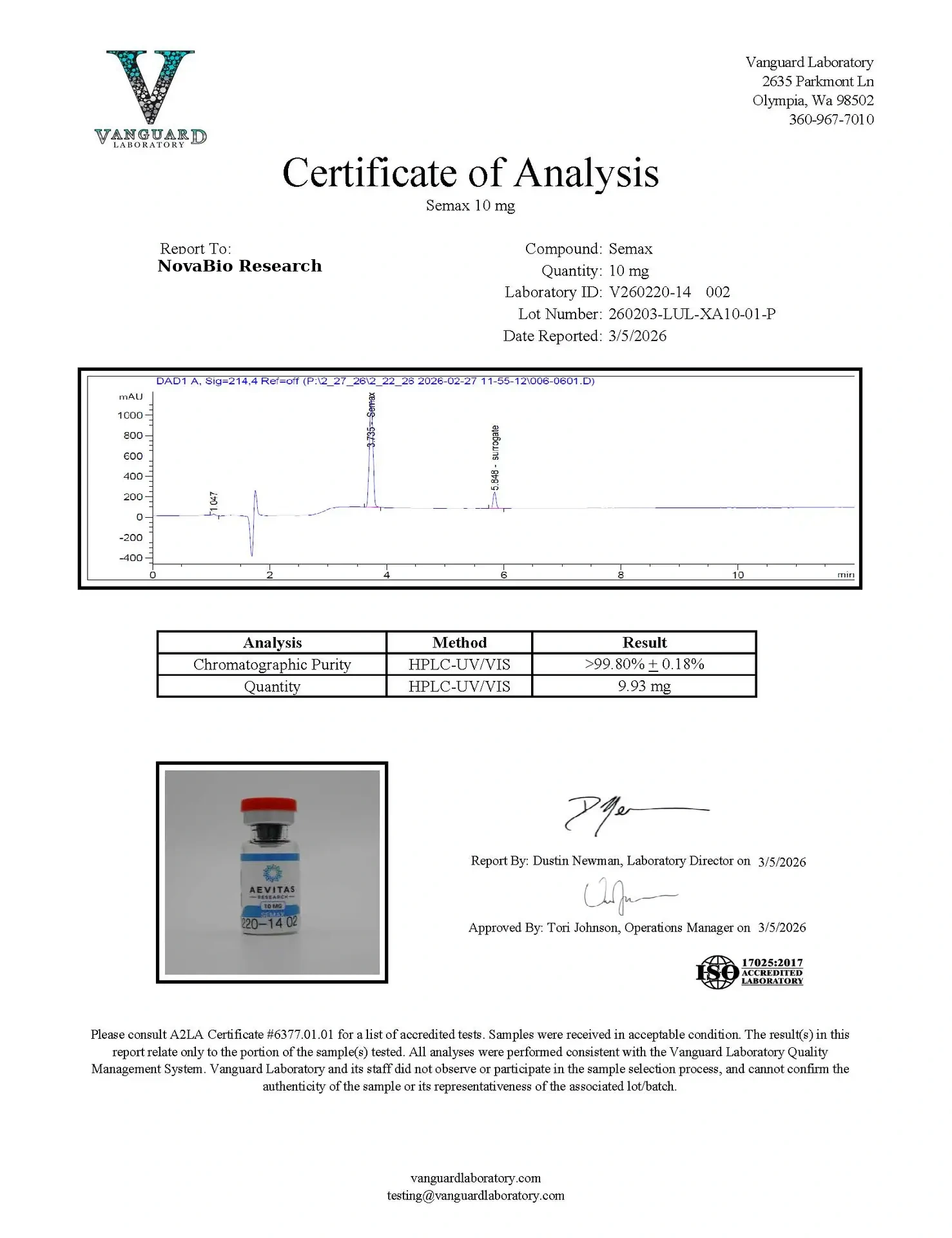 SX10 | Semax 10mg × 10 Vials - Image 2