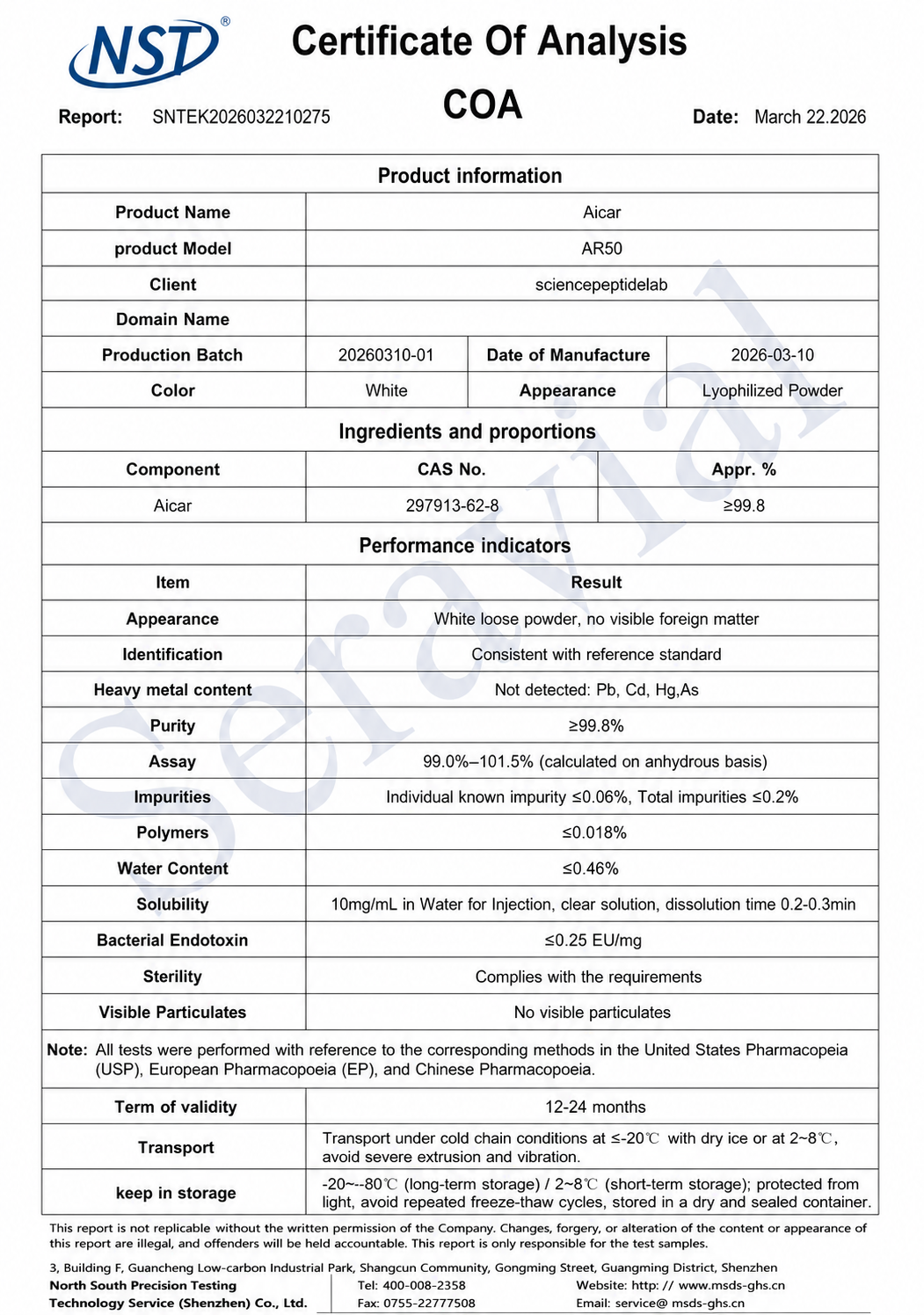 AR50 | AICAR 50mg × 10 Vials - Image 2