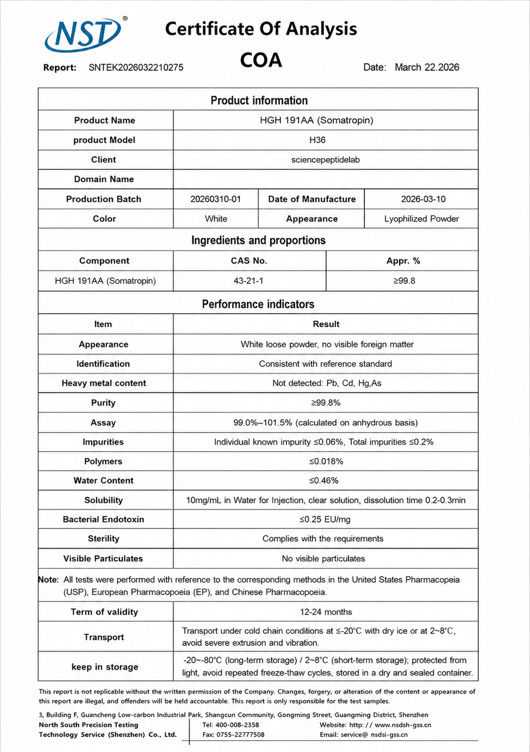 H36 | HGH 191AA Somatropin 36iu × 10 Vials - Image 2
