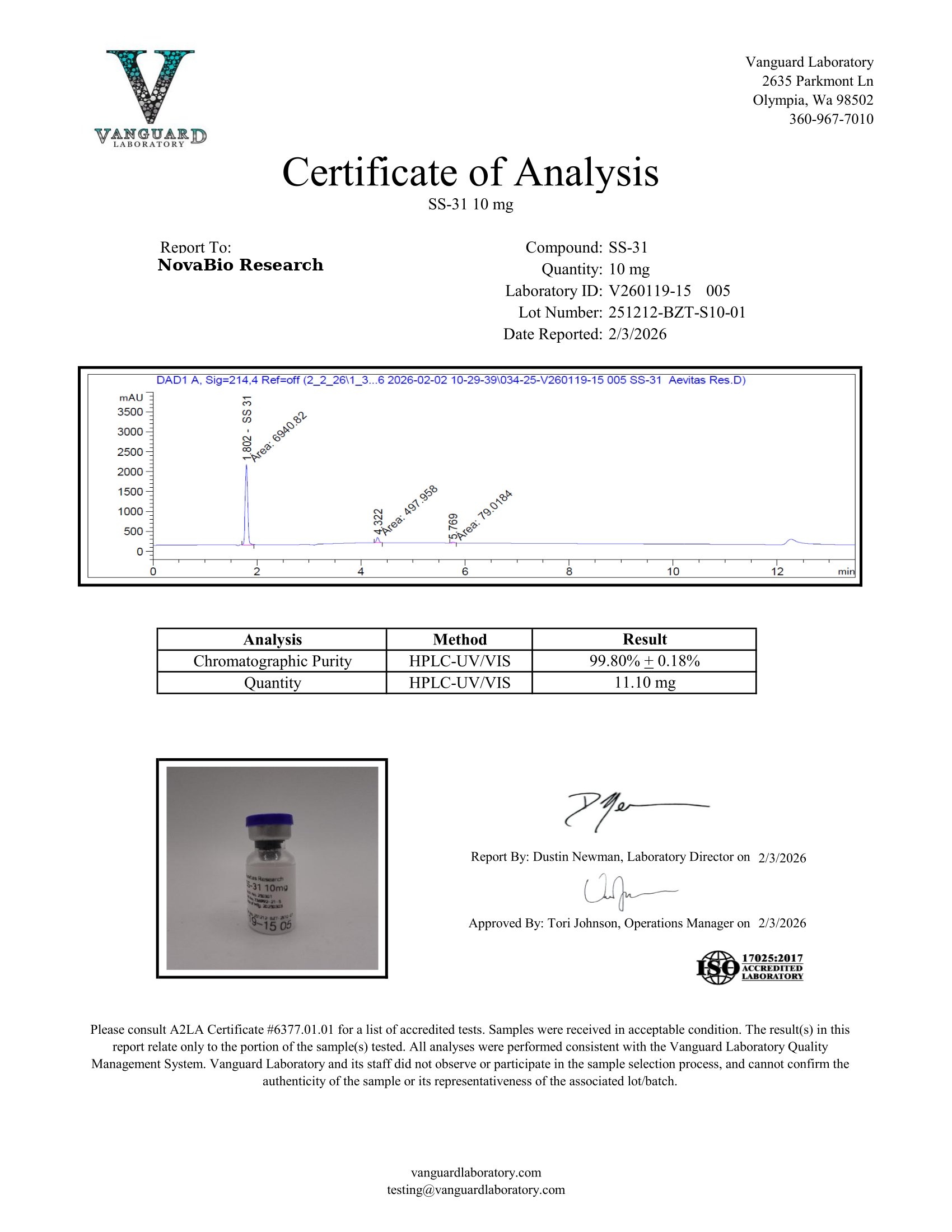 2S10 | SS-31 Elamipretide 10mg × 10 Vials - Image 2